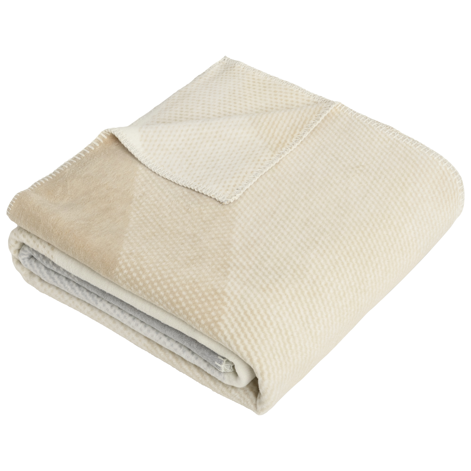 decke, karomuster, beige, weich, fleece