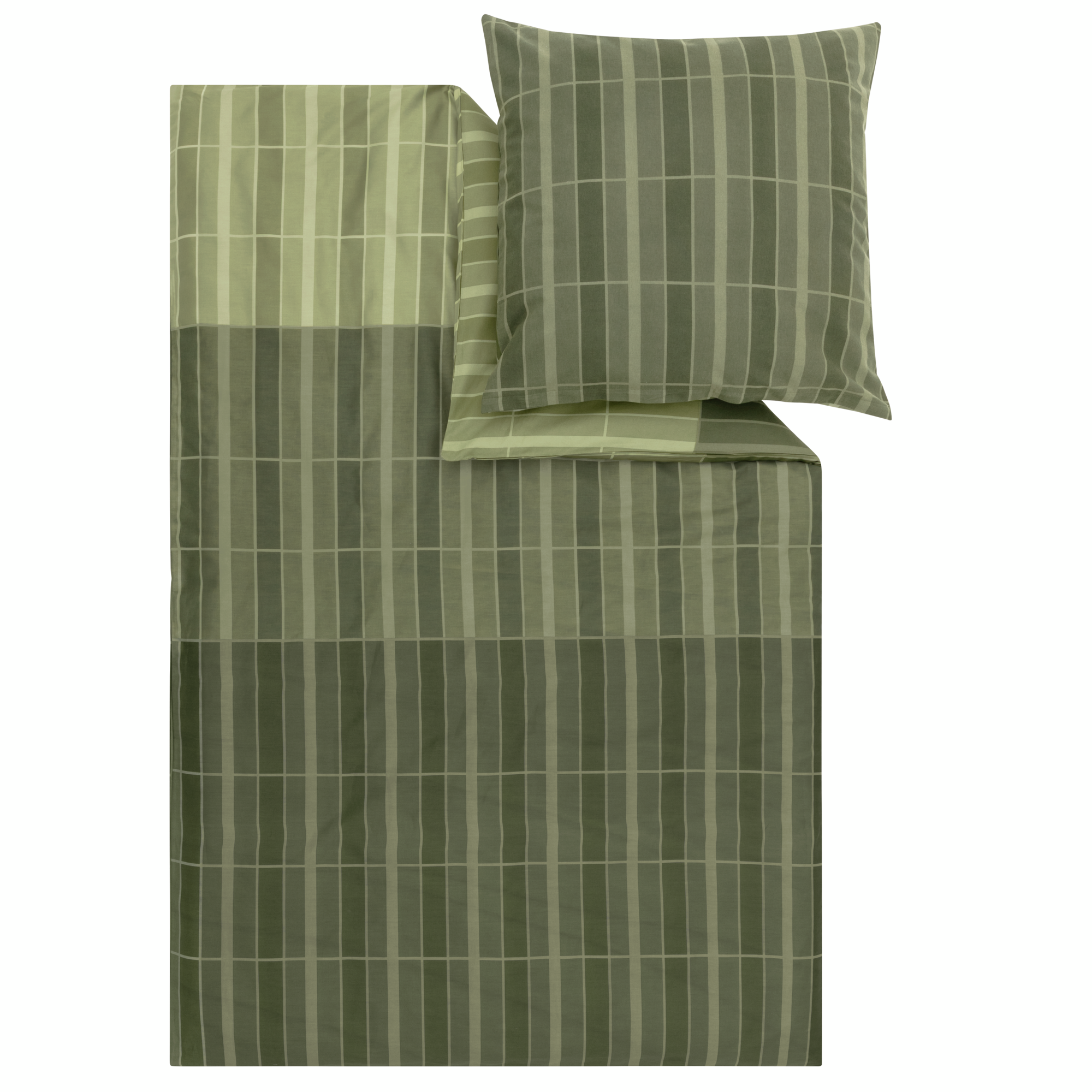 duvet, Bettwäsche, Gittermuster, olivgrün, Textilien