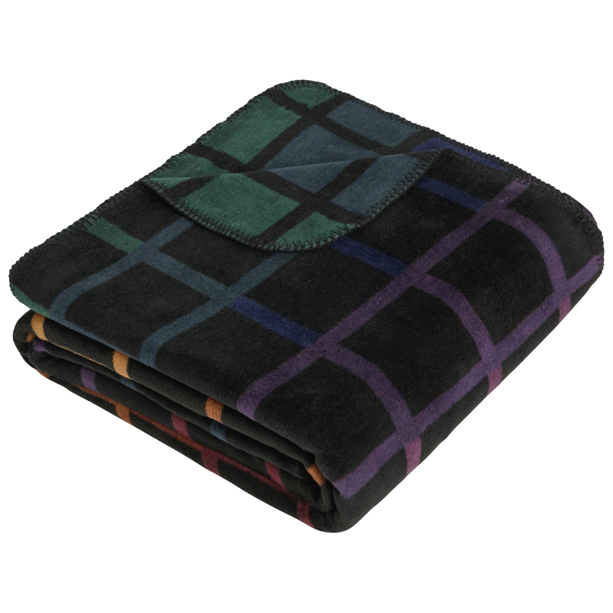 Schottenmuster, Decke, Fleece, Mehrfarbig, Wickeldecke