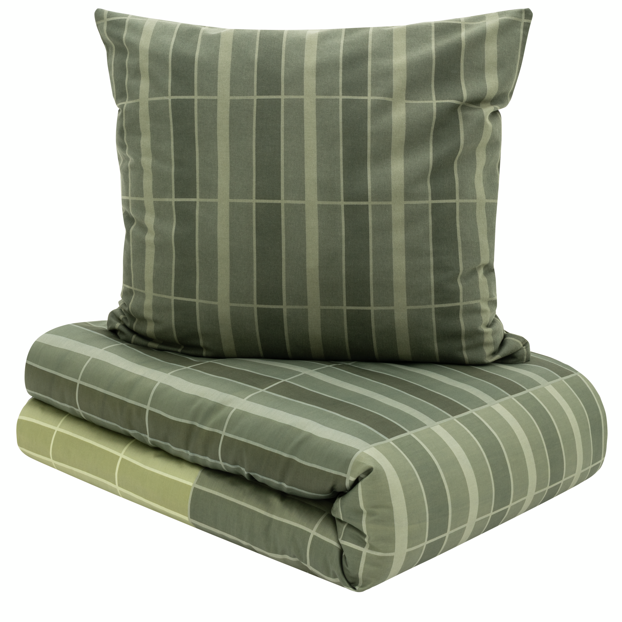 Kissen, Pillow, Grün, Gittermuster, Stoff, gefaltete Decke