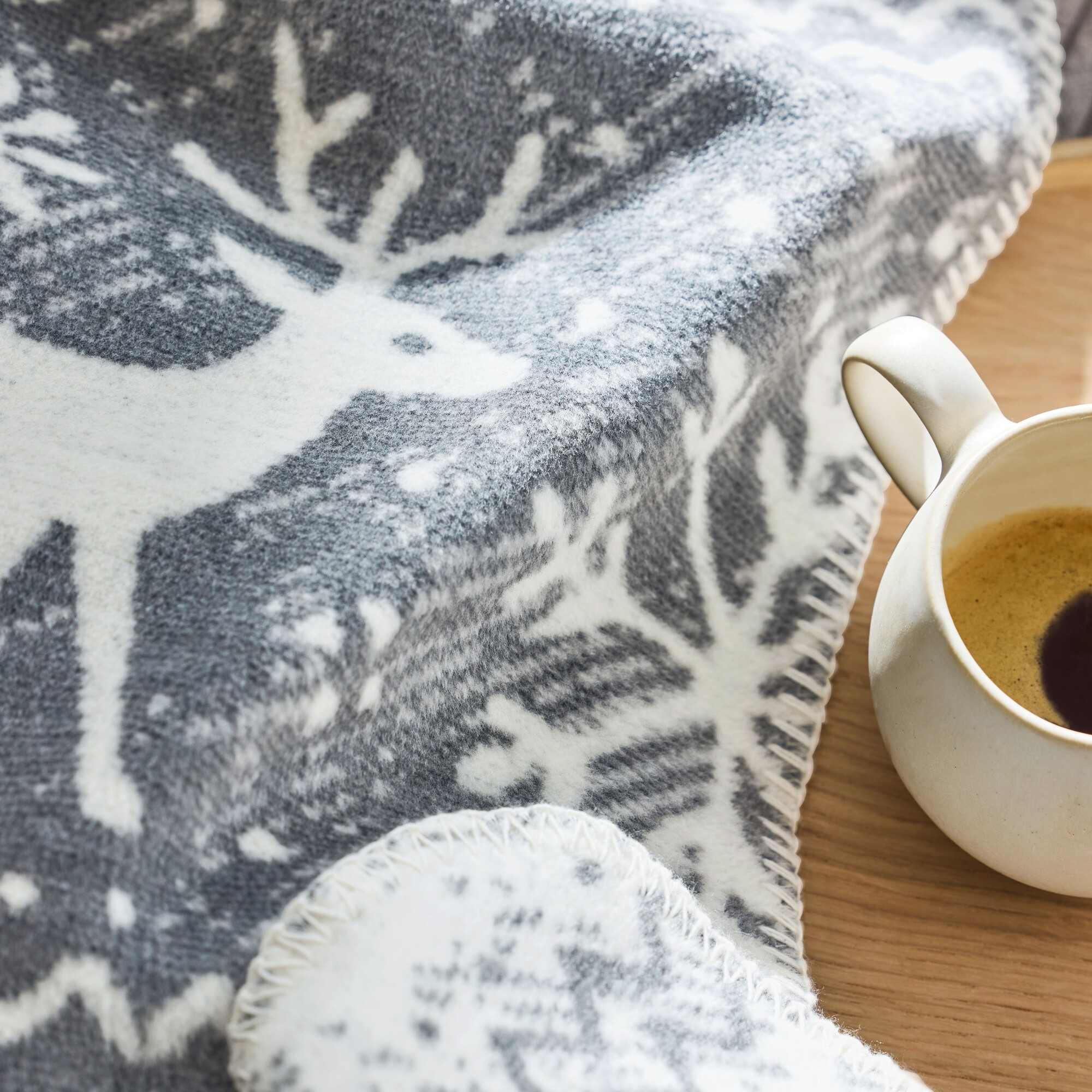 decke, Throw, Fleece, Schneeflocke, gewebt